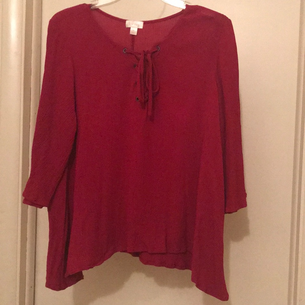 Flowy Crimson Top